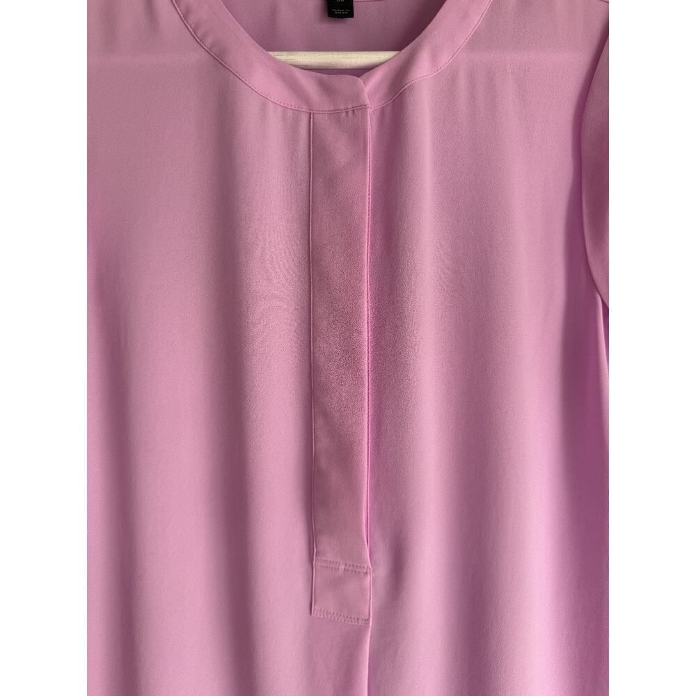 J.Crew Womens 00 Pink Chiffon Blouse Sleeveless Hidden Button Placket Top Office - Picture 4 of 9